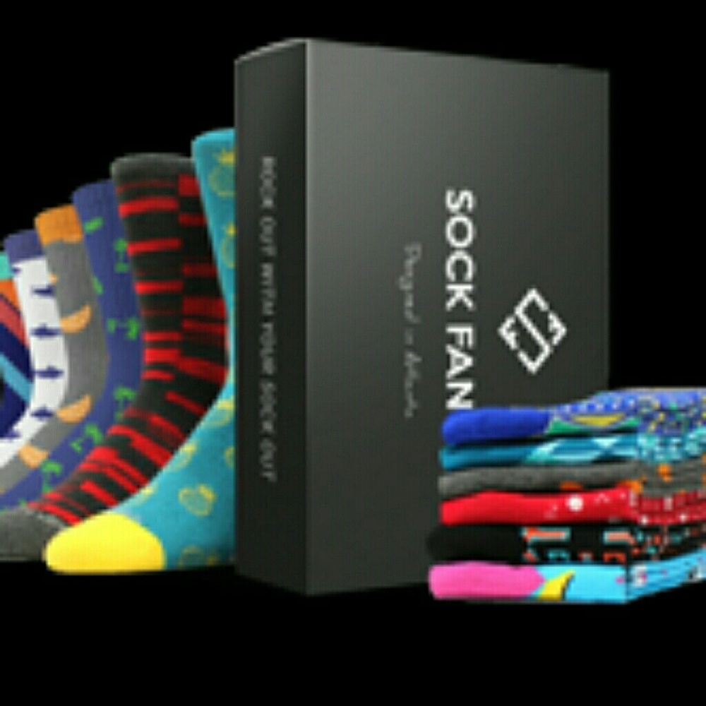 Box of 6 Pairs of Designer Socks